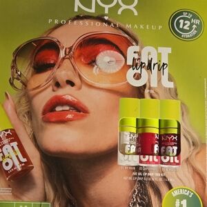 NYX Fat Oil Lip Drip Kit - Vibrant Red, Soft Pink, Natural Nude